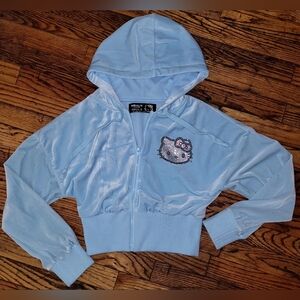 Forever 21 Hello Kitty velour  Cropped top jacket szMed